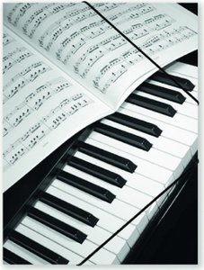 Gummispannmappe Klavier/Notenblatt