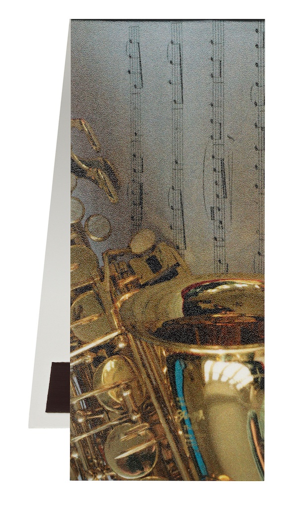 Lesezeichen Saxophon/Notenblatt