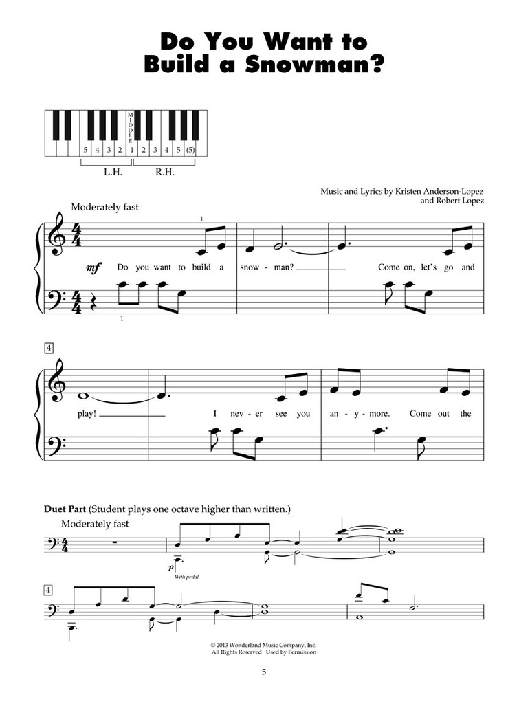 Frozen - Five Finger Piano