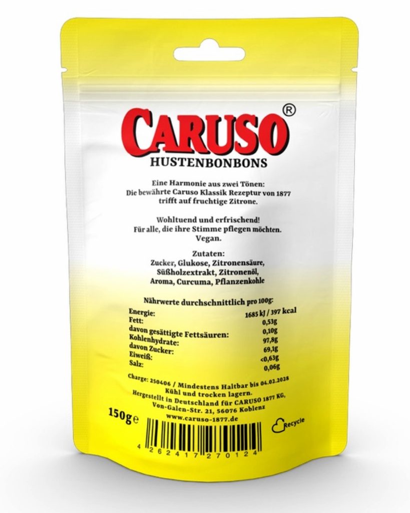 Caruso Hustenbonbons Zitrone