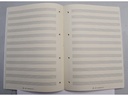 Notenblock Premium A4 - 12 linig gelocht