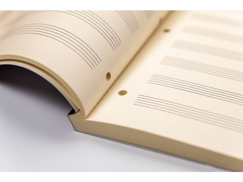Notenblock Premium A4 - 12 linig gelocht
