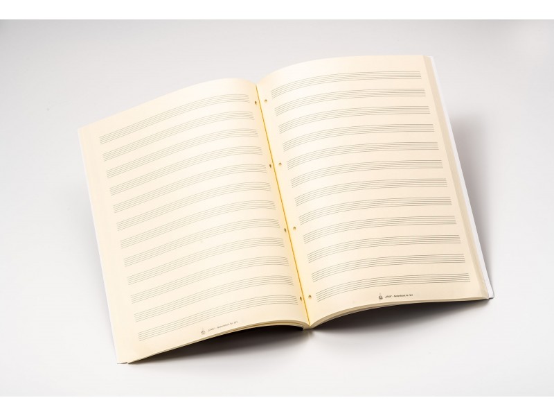 Notenblock Premium A4 - 12 linig gelocht