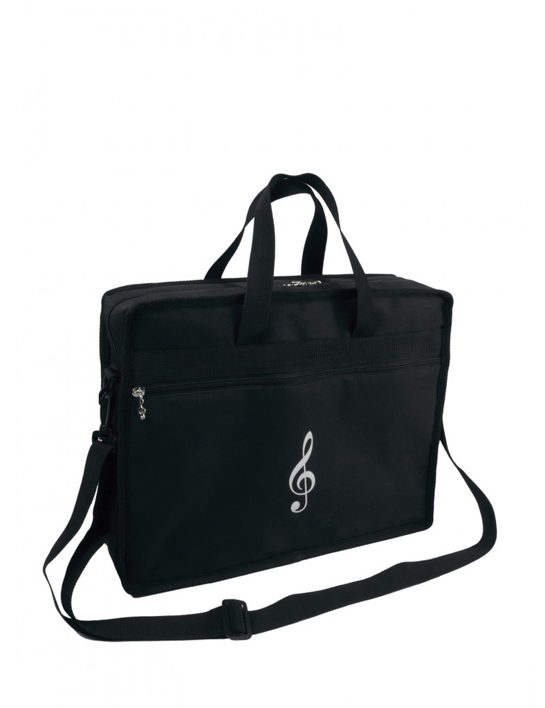 Musik Portfoliotasche "Violinschlüssel" schwarz