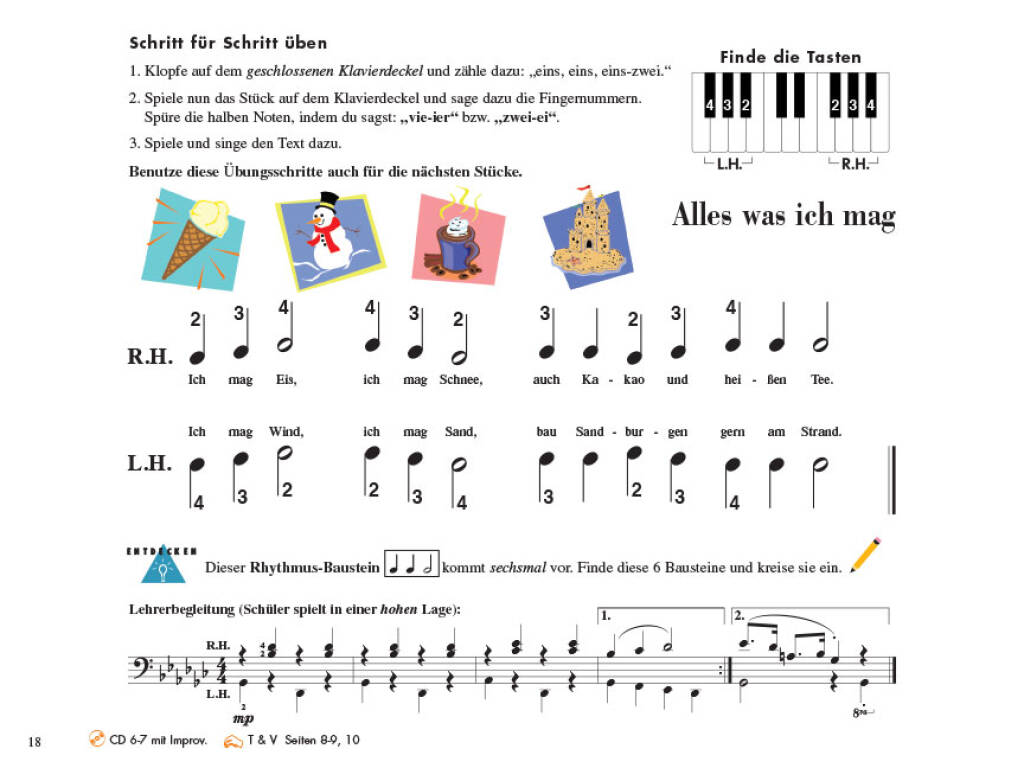 Piano Adventures Unterrichtsheft Stufe 1 Band 1 (+Online Audio) Stufe 1 Band 1