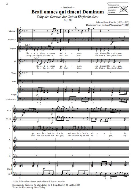 Beati omnes / Selig der Getreue