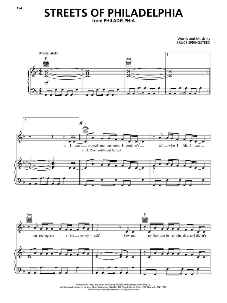 Bruce Springsteen - Sheet Music Collection