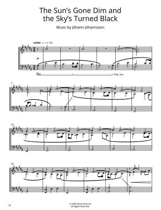 Johann Johannsson Piano Works