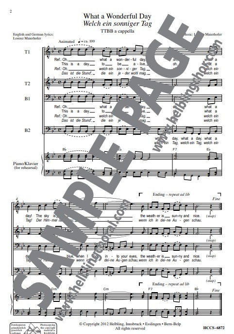 What a wonderful day / Welch ein sonniger Tag