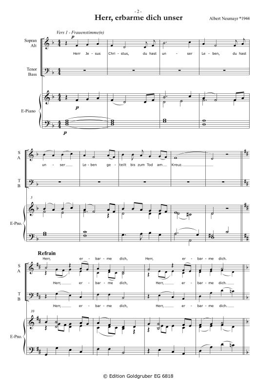 Deutsches Ordinarium in F (Heilig bist du, Herr und Gott)