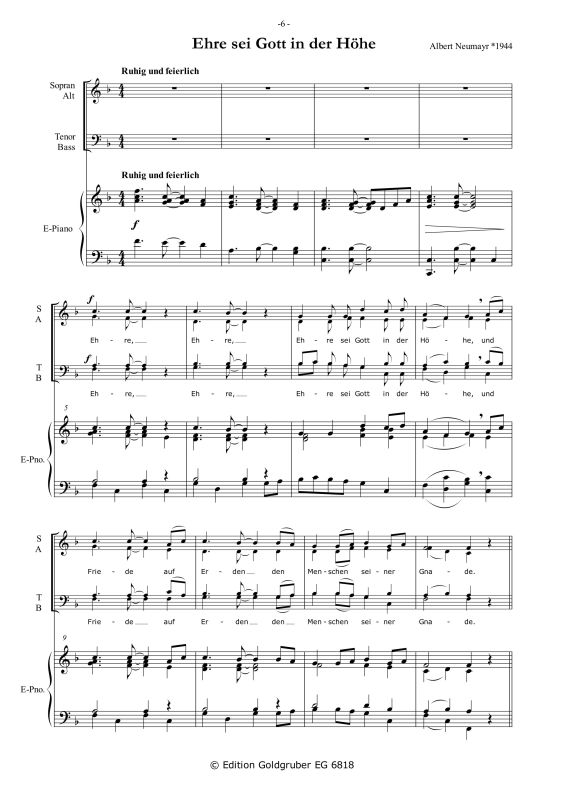 Deutsches Ordinarium in F (Heilig bist du, Herr und Gott)