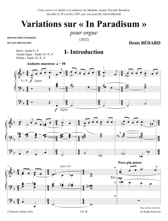 Variations sur In Paradisum