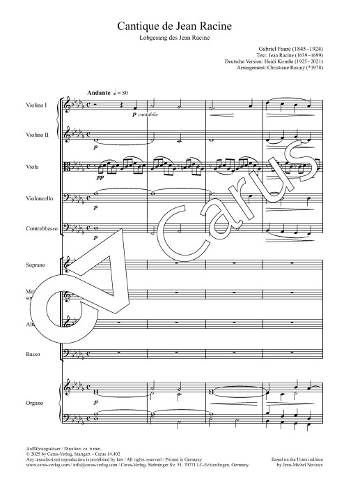 Cantique de Jean Racine