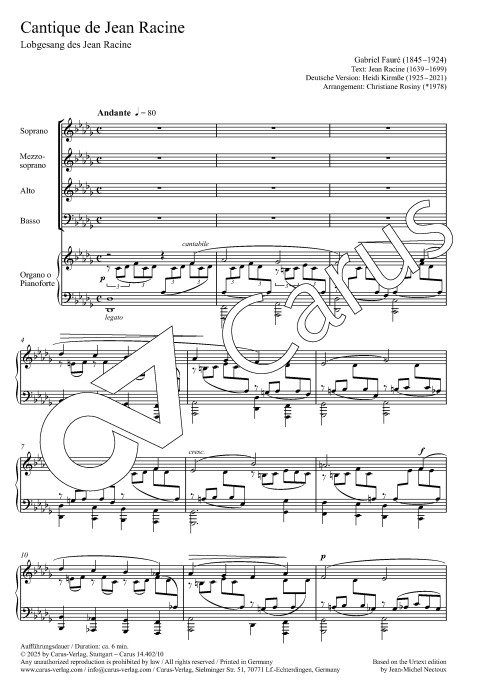 Cantique de Jean Racine