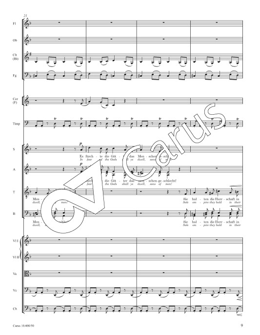 Gesang der Parzen op. 89