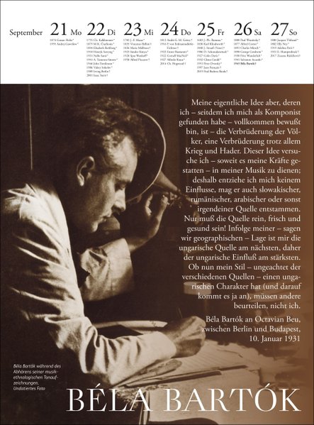 Der Musik Kalender 2026