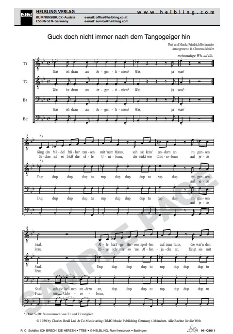 Ich brech' die Herzen der stolzesten Frau'n