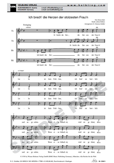 Ich brech' die Herzen der stolzesten Frau'n