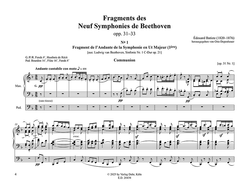 Fragments des Neuf Symphonies de Beethoven op. 31-33