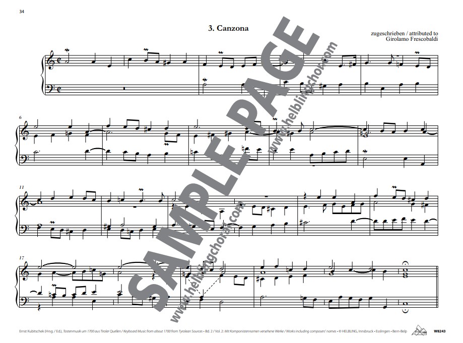 Tastenmusik um 1700 aus Tiroler Quellen Band 2