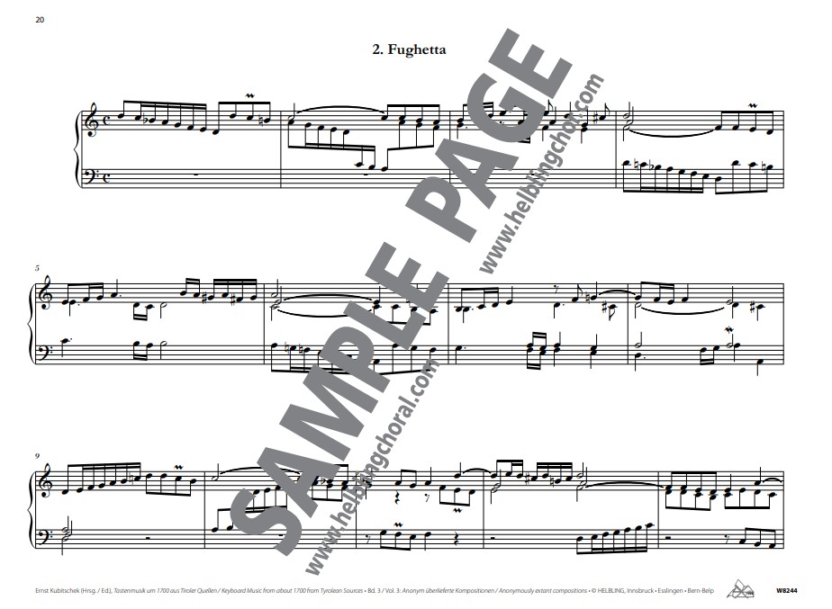 Tastenmusik um 1700 aus Tiroler Quellen Band 3