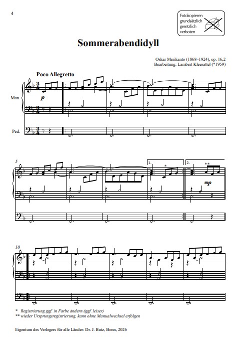 Fünf Orgeltranskriptionen