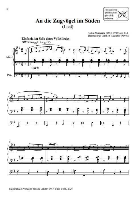 Fünf Orgeltranskriptionen