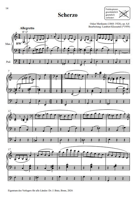 Fünf Orgeltranskriptionen