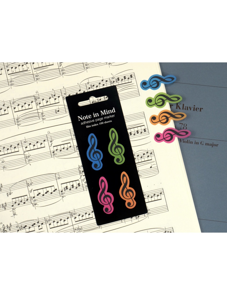 Page Marker Violinschlüssel bunt