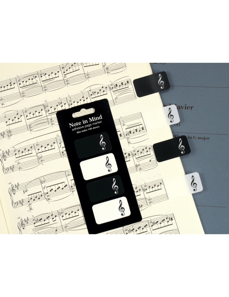 Page Marker Violinschlüssel schwarz/weiß