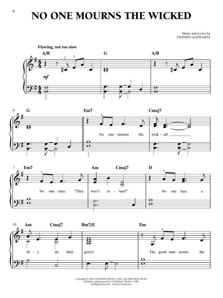 Wicked - Complete Easy Piano Collection