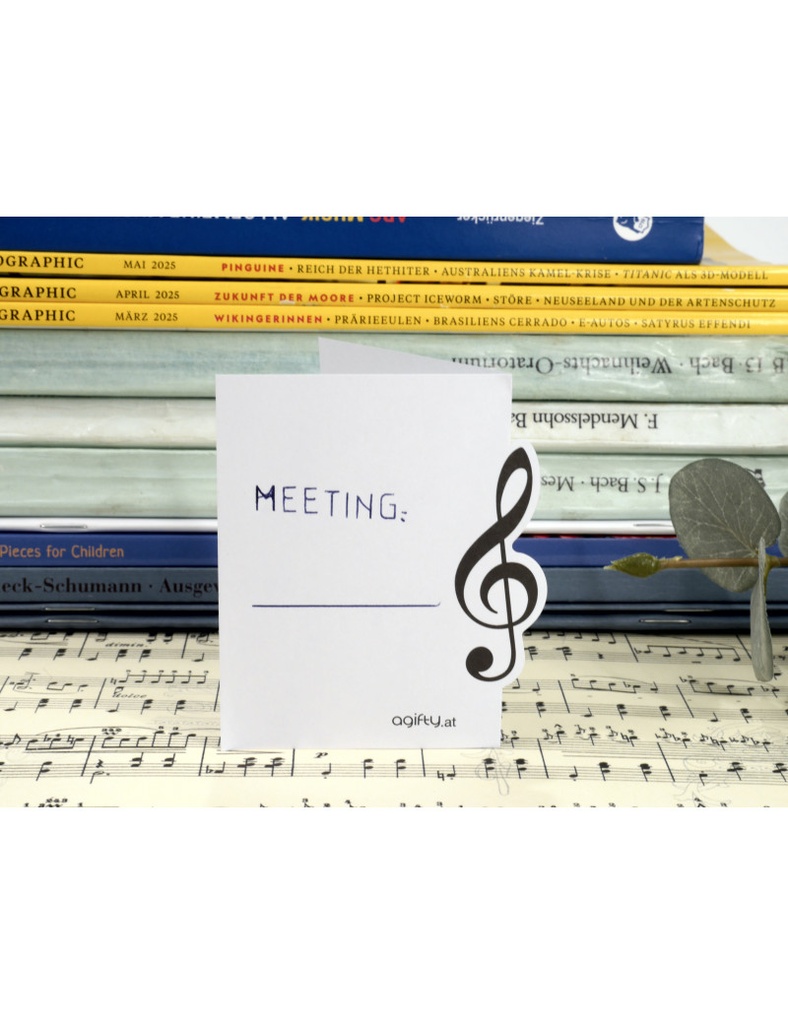 Stand Memo Pad Violinschlüssel