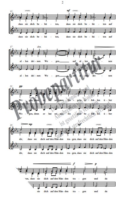 Denn er hat seinen Engeln befohlen aus "Elias"