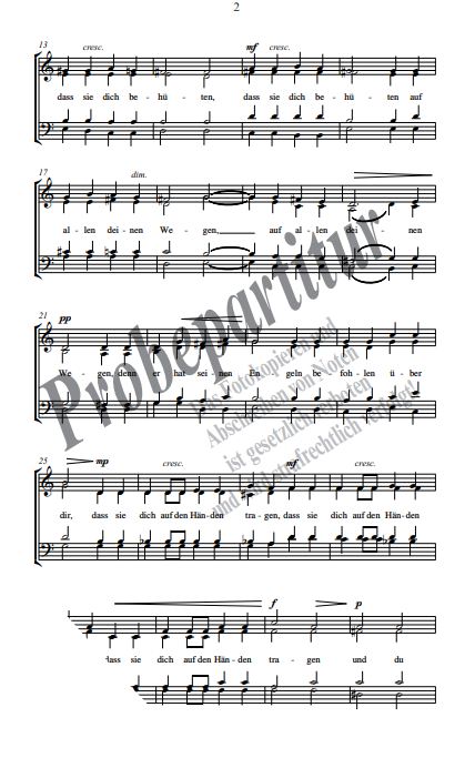 Denn er hat seinen Engeln befohlen aus "Elias"