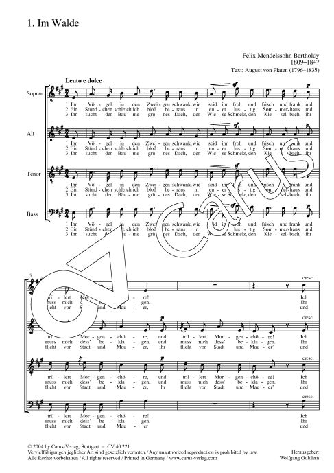 Sechs Lieder, op. 41 (1838)