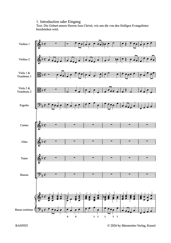 Historia der Geburt Jesu Christi SWV 435