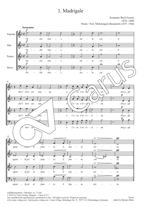 Otto Cori / Acht Chöre