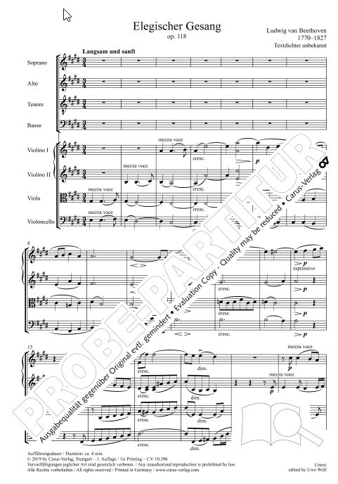 Elegischer Gesang op. 118
