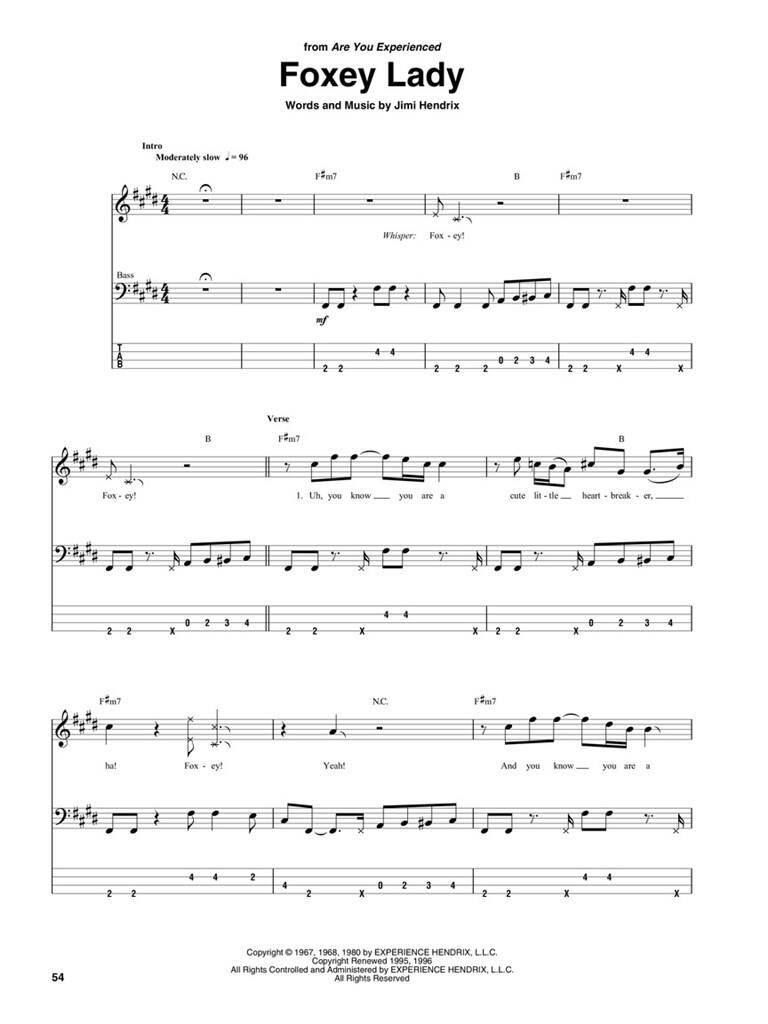 Jimi Hendrix Bass Tab Collection