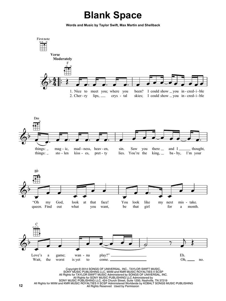 Taylor Swift - Ukulele Collection