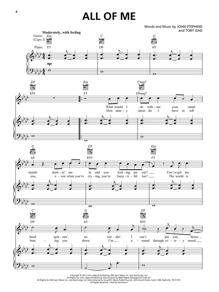 Pop Hits - Vocal Sheet Music