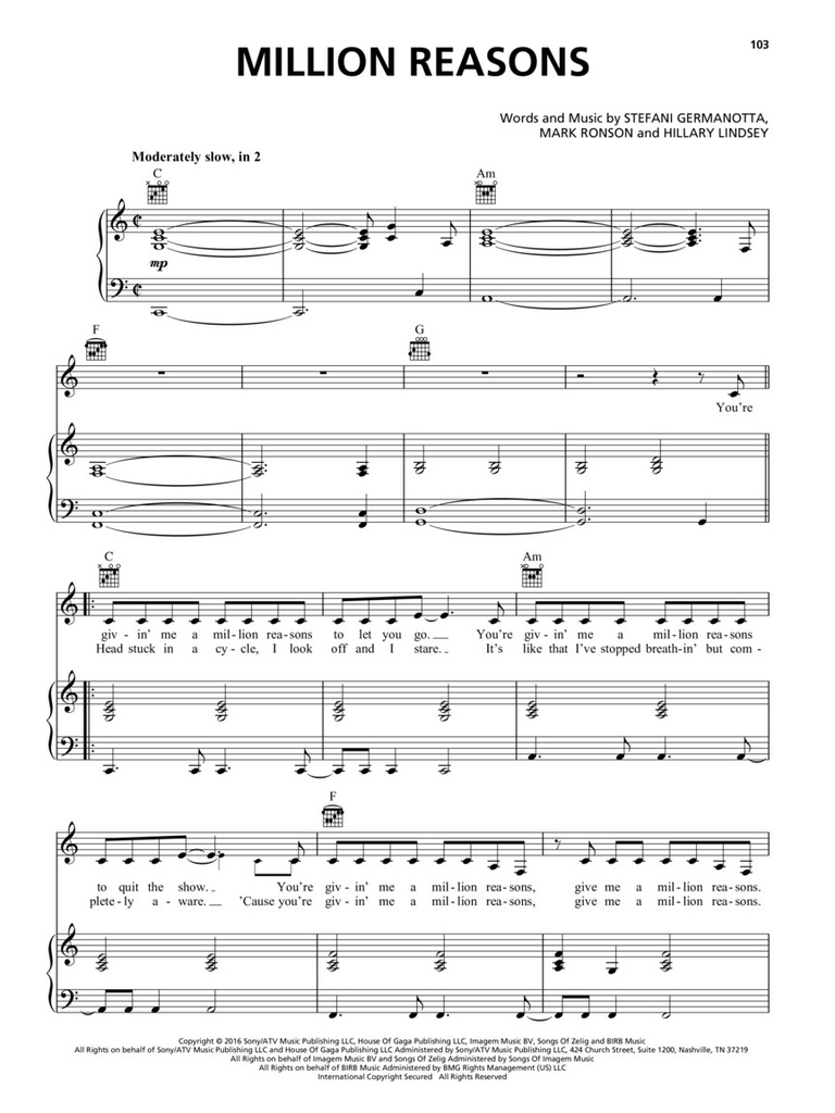 Pop Hits - Vocal Sheet Music