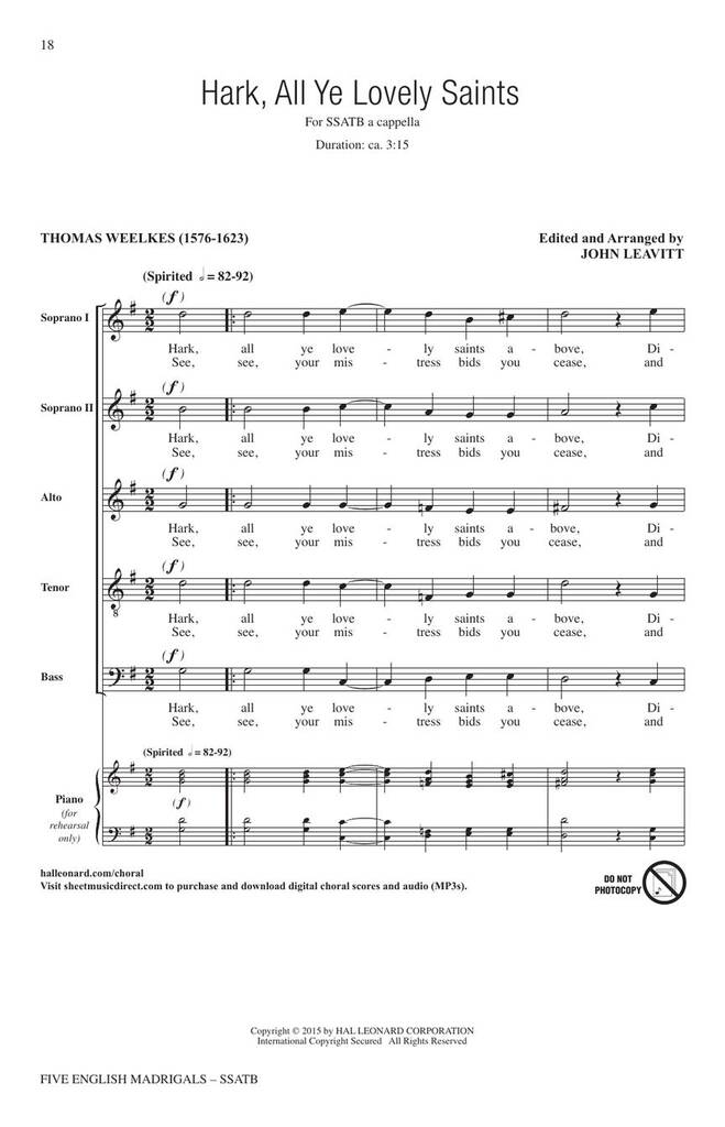 Five English Madrigals