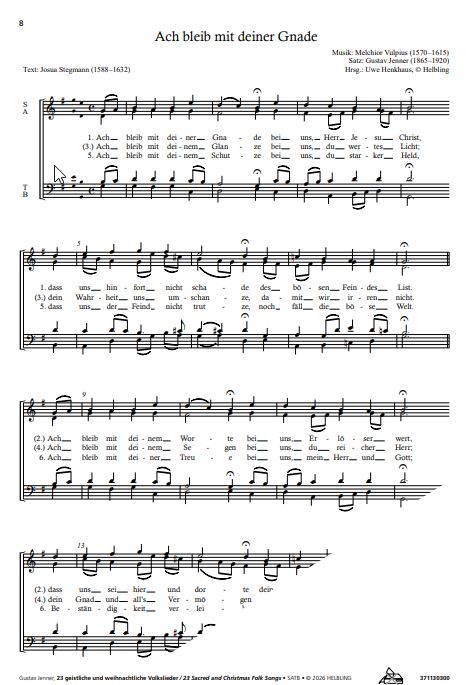 23 geistliche und weihnachtliche Volkslieder