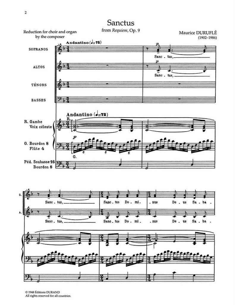 Sanctus aus "Requiem" op. 9