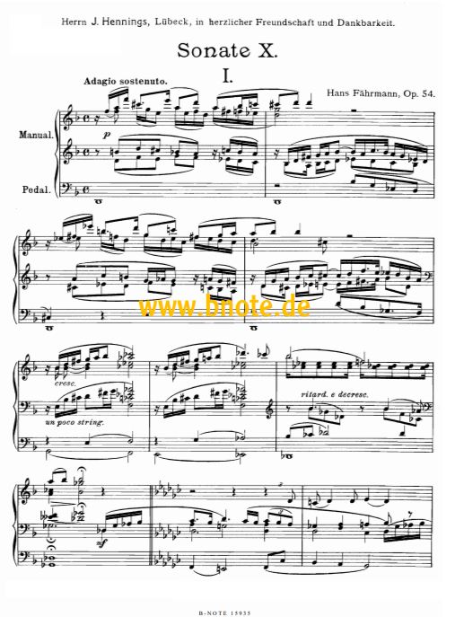 Orgelsonate Nr. 10 d-moll op. 54