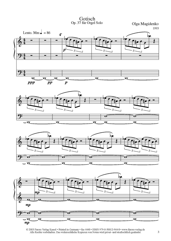 4 Stücke für Orgel Solo