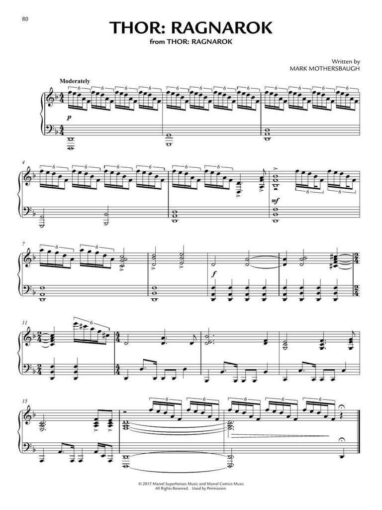 Marvel Studios Piano Solo Collection