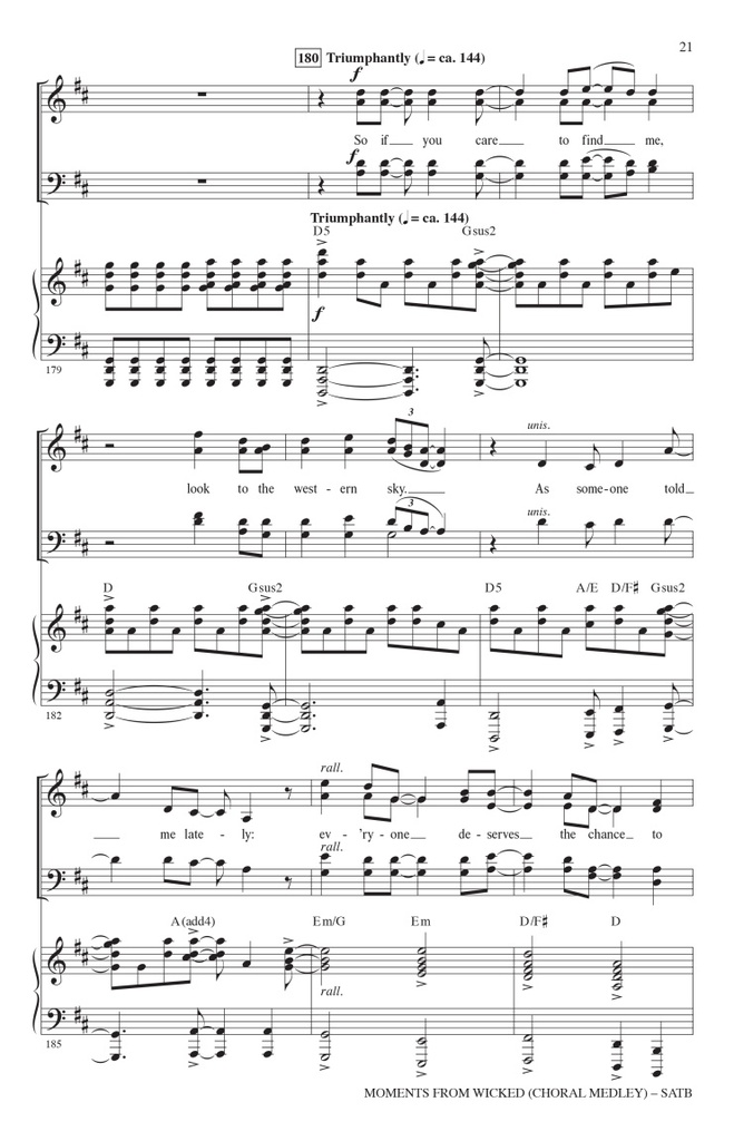 Moments from Wicked - Choral Medley