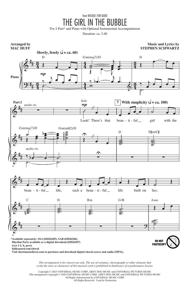 The Girl in the Bubble (Wicked: For Good)